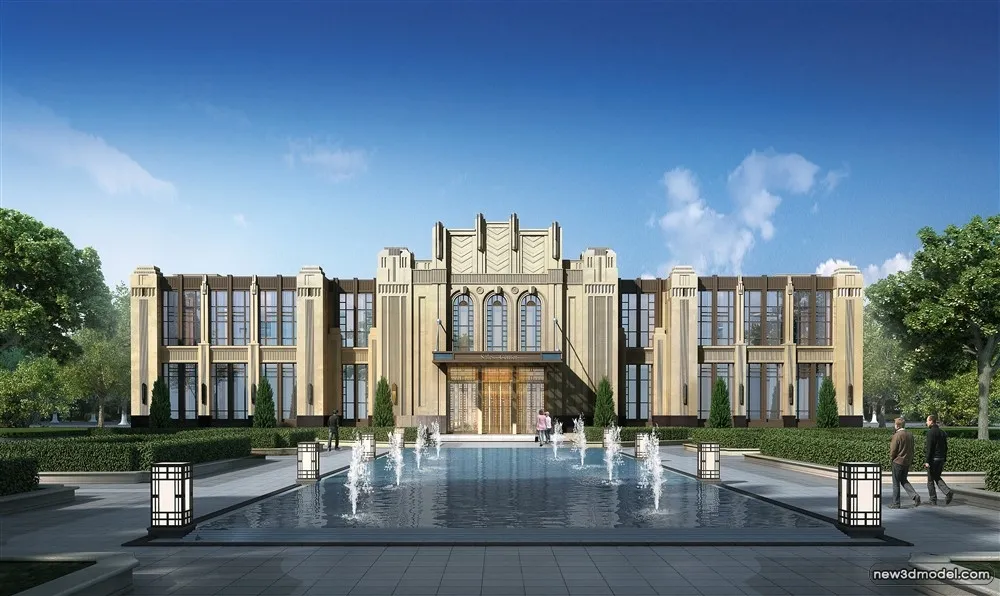 3D Models of Commercial Building – Exterior 3D Scenes – 577 – VRAY