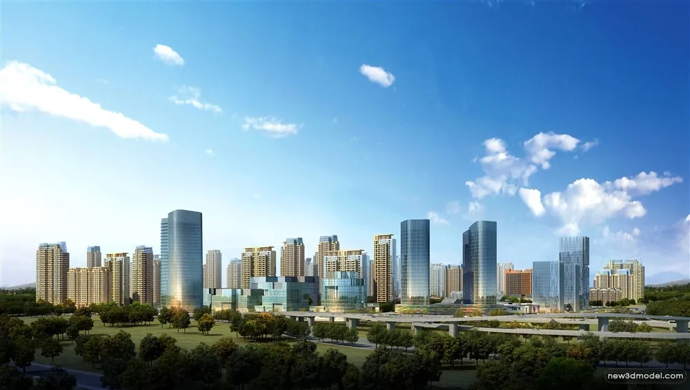 3D Models of Commercial Building – Exterior 3D Scenes – 579 – VRAY