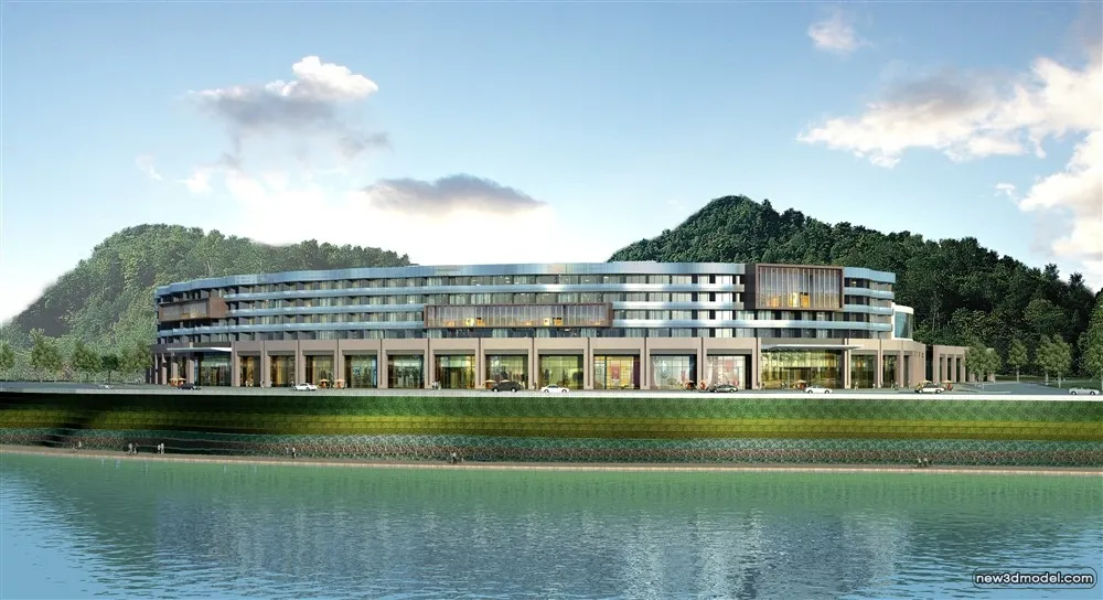 3D Models of Commercial Building – Exterior 3D Scenes – 581 – VRAY