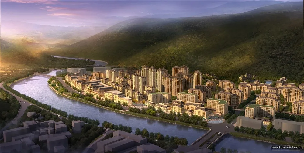 3D Models of Commercial Building – Exterior 3D Scenes – 588 – VRAY