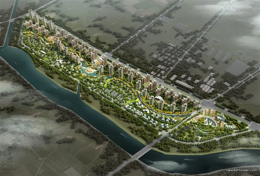 3D Models of Commercial Building – Exterior 3D Scenes – 591 – VRAY