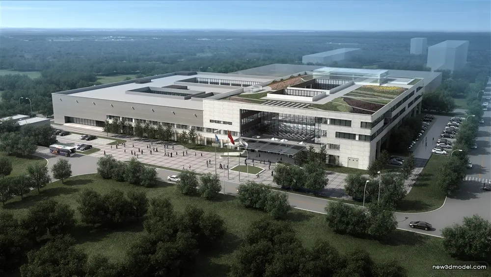 3D Models of Commercial Building – Exterior 3D Scenes – 593 – VRAY