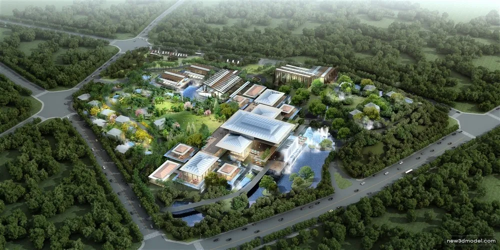 3D Models of Commercial Building – Exterior 3D Scenes – 597 – VRAY