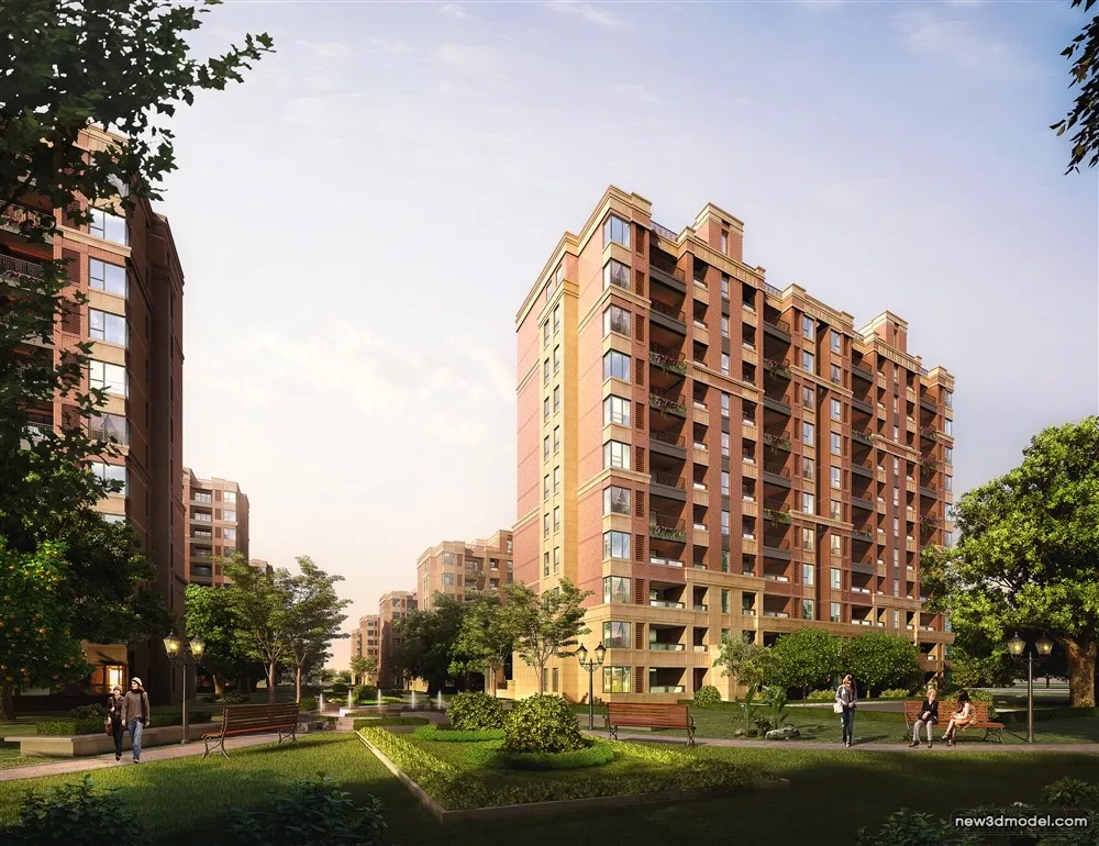 3D Models of Commercial Building – Exterior 3D Scenes – 598 – VRAY