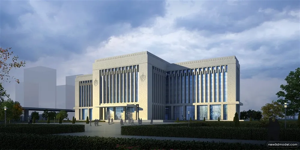 3D Models of Commercial Building – Exterior 3D Scenes – 599 – VRAY