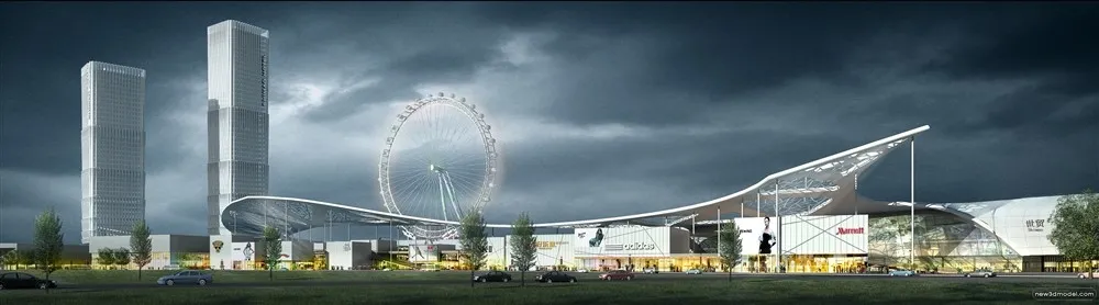 3D Models of Commercial Building – Exterior 3D Scenes – 601 – VRAY