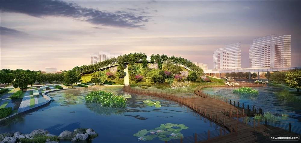 3D Models of Commercial Building – Exterior 3D Scenes – 602 – VRAY