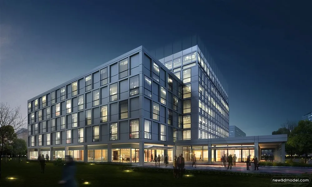 3D Models of Commercial Building – Exterior 3D Scenes – 603 – VRAY