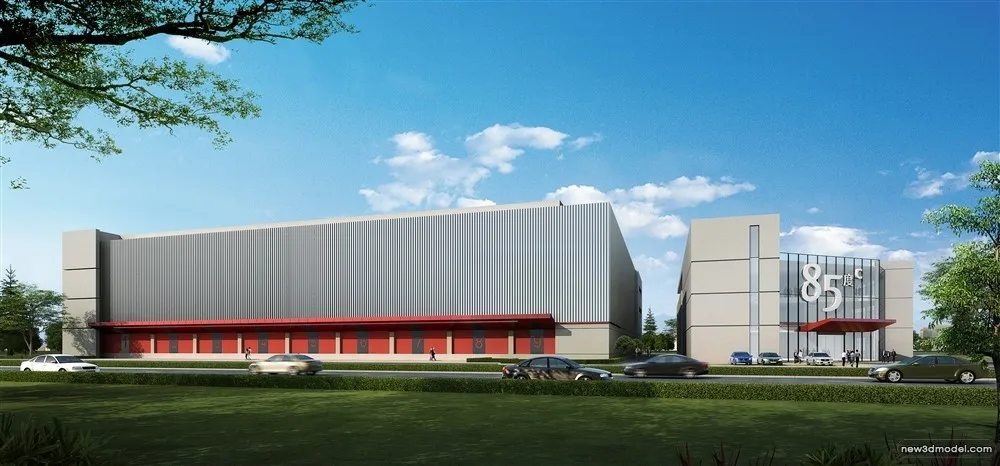 3D Models of Commercial Building – Exterior 3D Scenes – 605 – VRAY