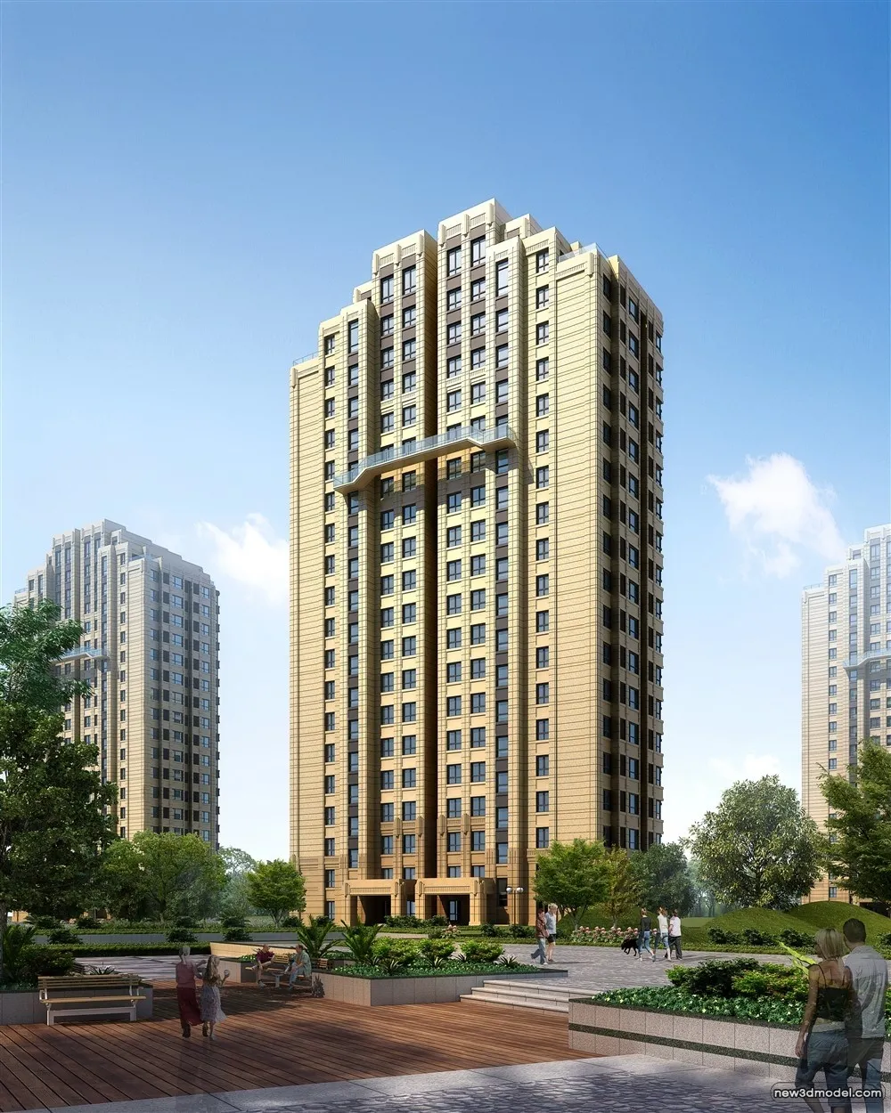 3D Models of Commercial Building – Exterior 3D Scenes – 606 – VRAY