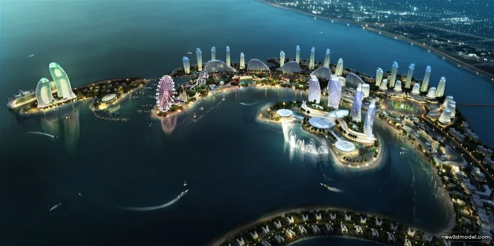 3D Models of Commercial Building – Exterior 3D Scenes – 612 – VRAY