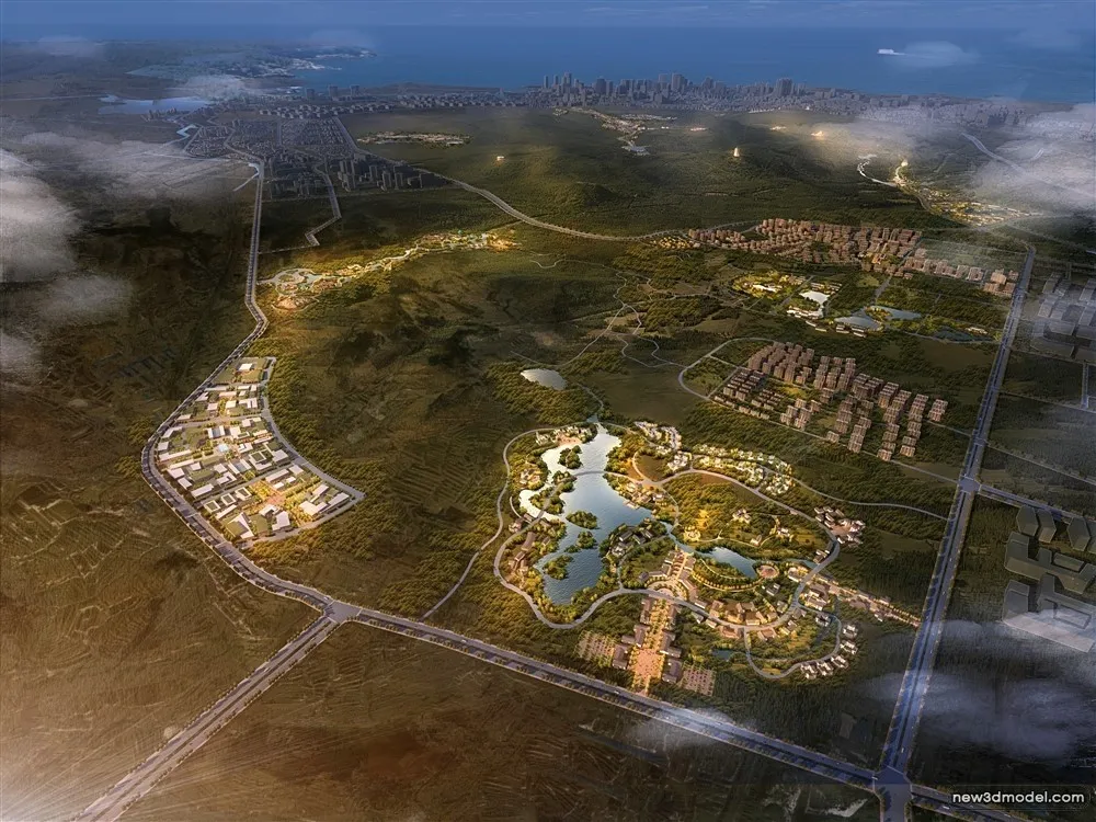 3D Models of Commercial Building – Exterior 3D Scenes – 617 – VRAY