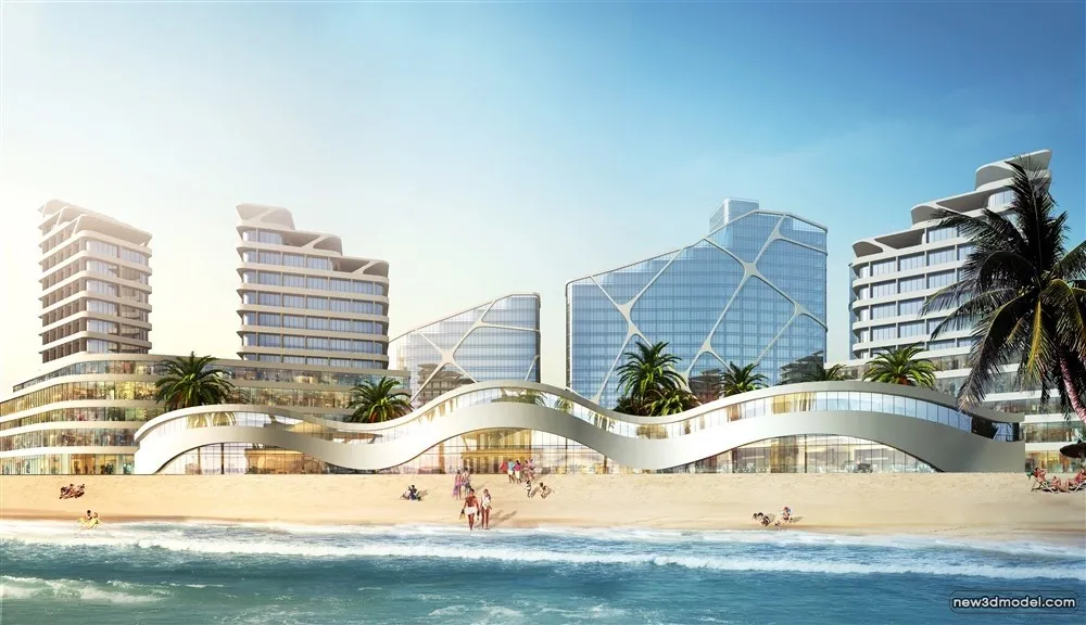 3D Models of Commercial Building – Exterior 3D Scenes – 619 – VRAY