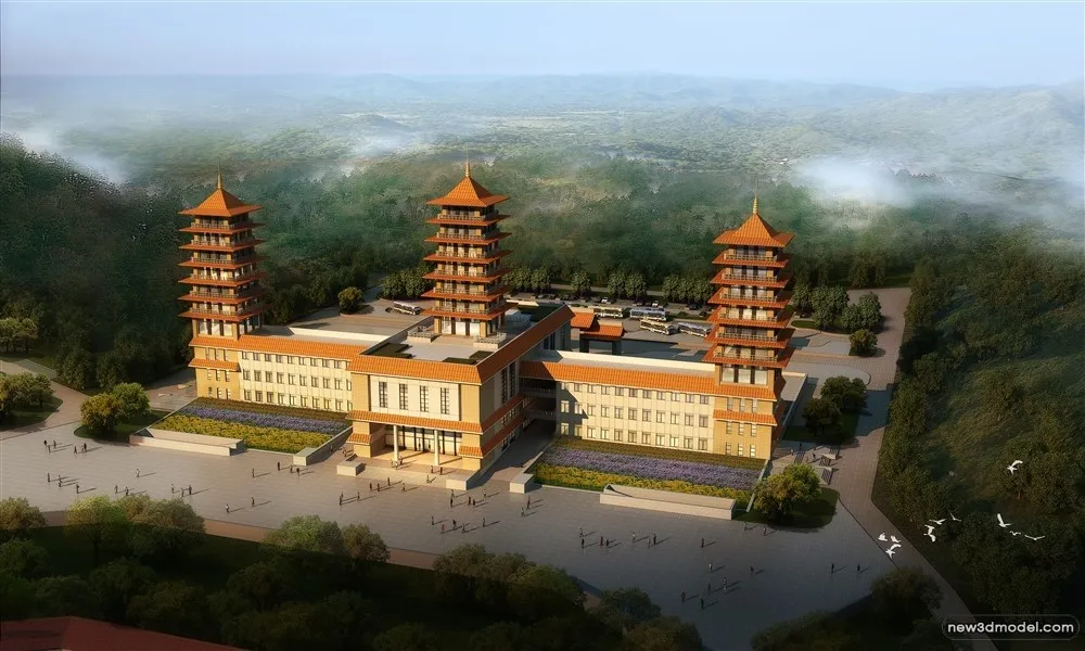 3D Models of Commercial Building – Exterior 3D Scenes – 620 – VRAY