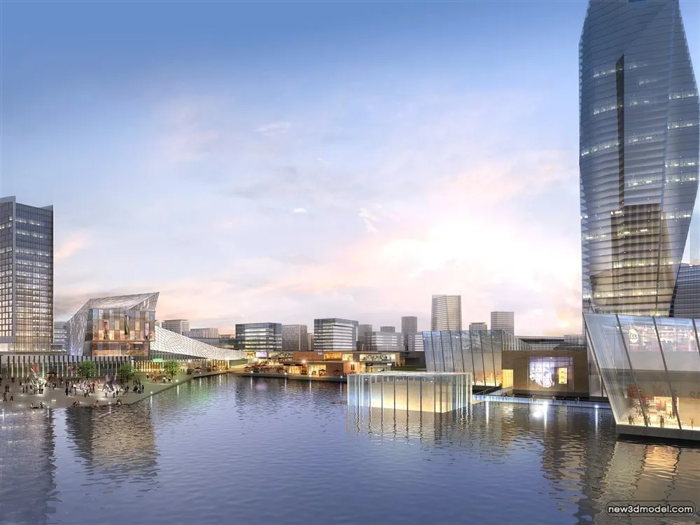 3D Models of Commercial Building – Exterior 3D Scenes – 622 – VRAY