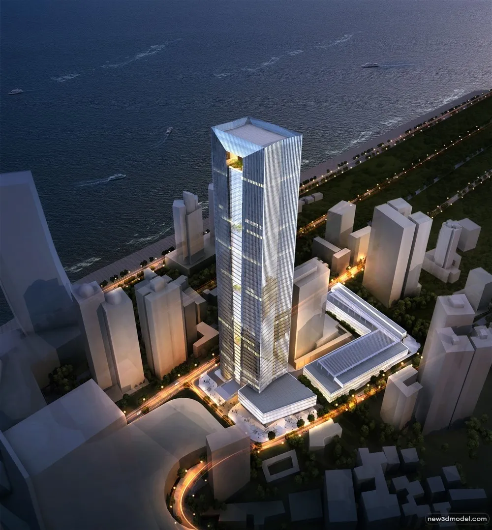 3D Models of Commercial Building – Exterior 3D Scenes – 630 – VRAY