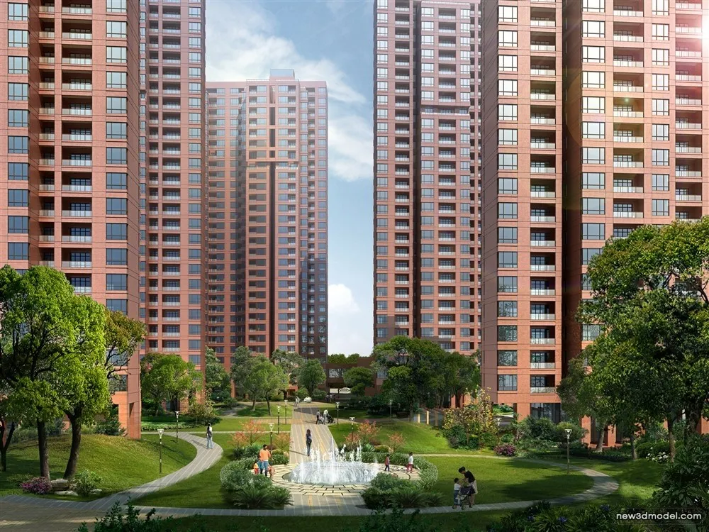 3D Models of Commercial Building – Exterior 3D Scenes – 633 – VRAY