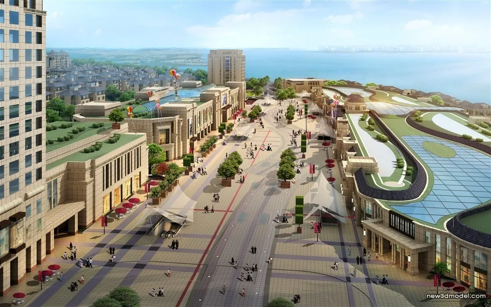 3D Models of Commercial Building – Exterior 3D Scenes – 634 – VRAY