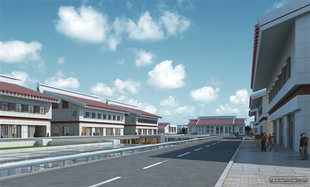 3D Models of Commercial Building – Exterior 3D Scenes – 636 – VRAY