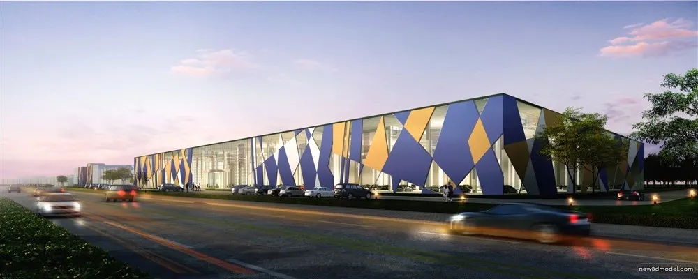 3D Models of Commercial Building – Exterior 3D Scenes – 637 – VRAY