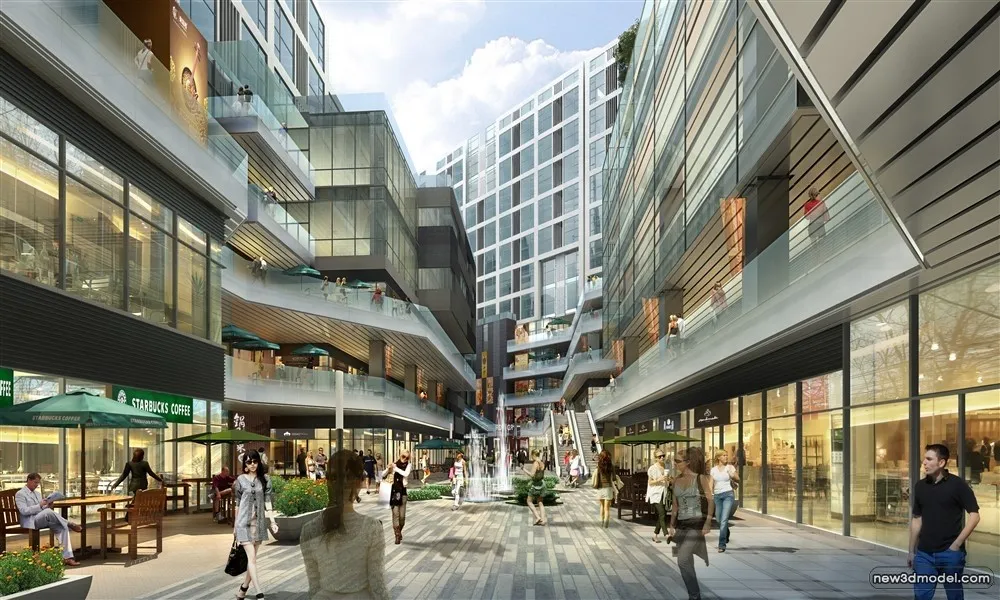 3D Models of Commercial Building – Exterior 3D Scenes – 639 – VRAY