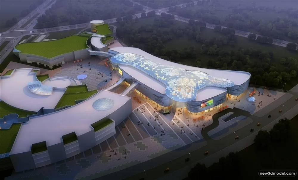 3D Models of Commercial Building – Exterior 3D Scenes – 644 – VRAY