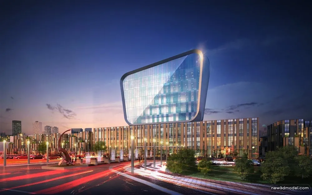 3D Models of Commercial Building – Exterior 3D Scenes – 645 – VRAY