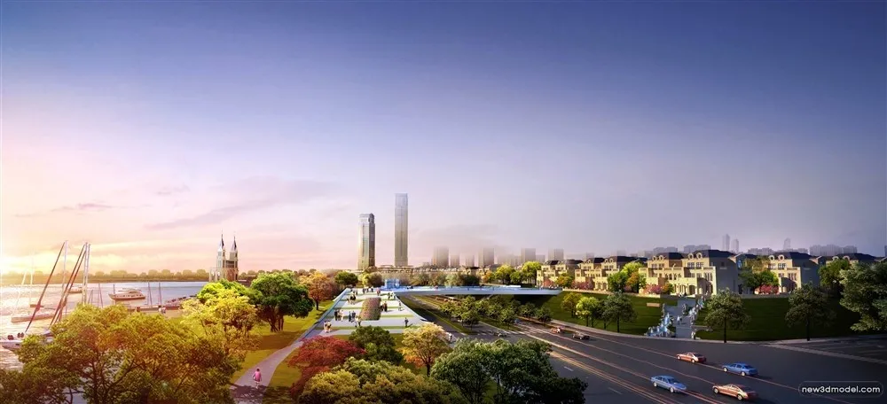 3D Models of Commercial Building – Exterior 3D Scenes – 652 – VRAY