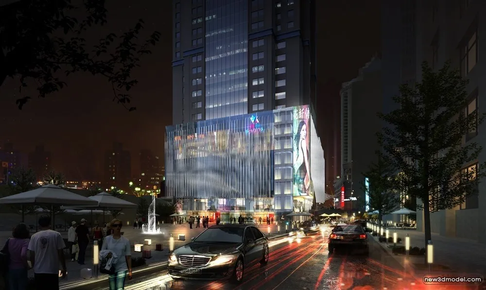 3D Models of Commercial Building – Exterior 3D Scenes – 656 – VRAY