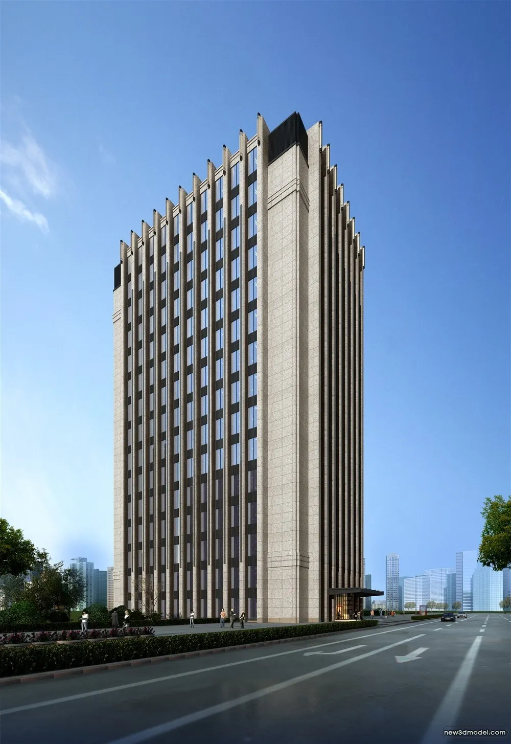 3D Models of Commercial Building – Exterior 3D Scenes – 657 – VRAY