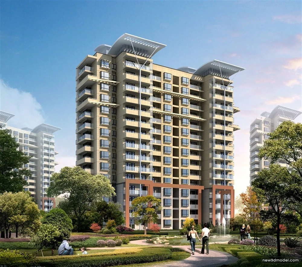 3D Models of Commercial Building – Exterior 3D Scenes – 659 – VRAY