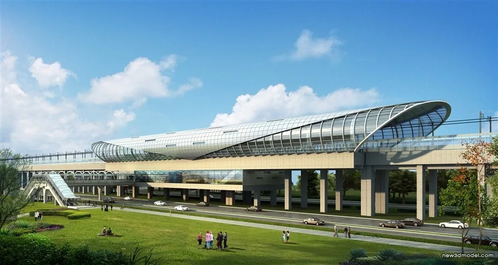 3D Models of Commercial Building – Exterior 3D Scenes – 661 – VRAY