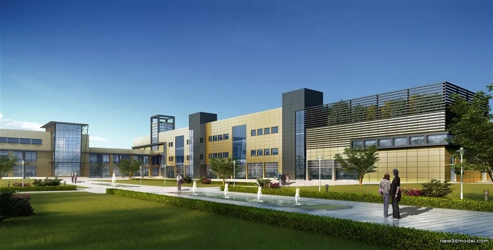 3D Models of Commercial Building – Exterior 3D Scenes – 662 – VRAY