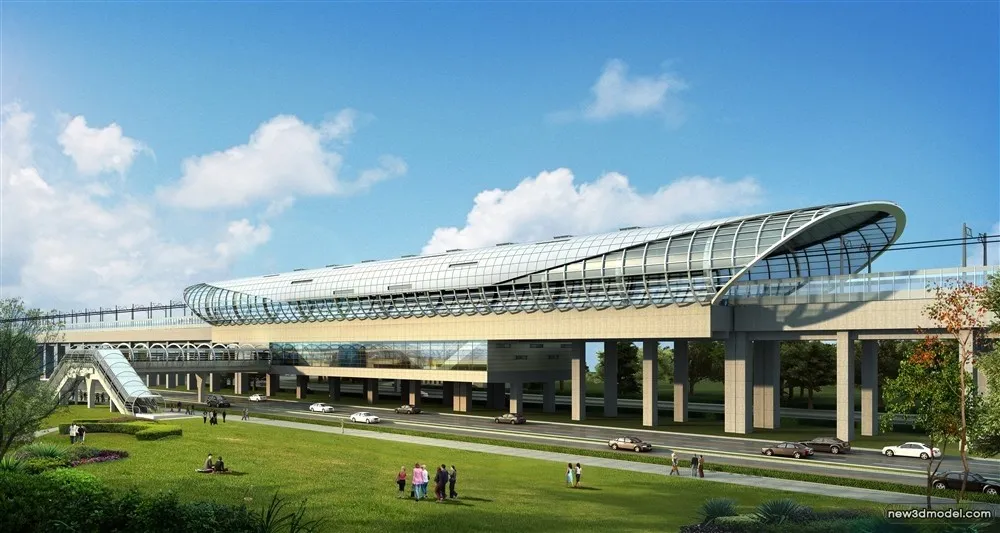 3D Models of Commercial Building – Exterior 3D Scenes – 663 – VRAY