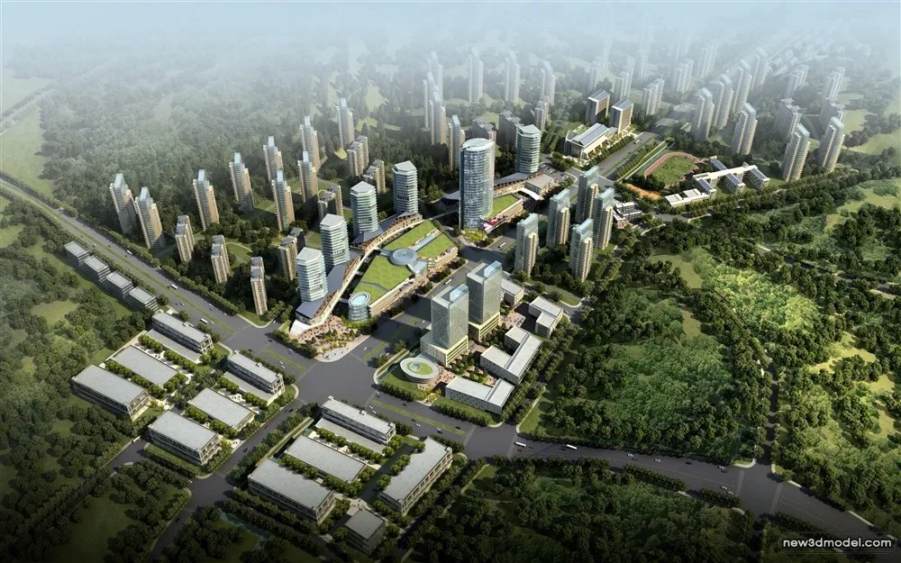 3D Models of Commercial Building – Exterior 3D Scenes – 669 – VRAY