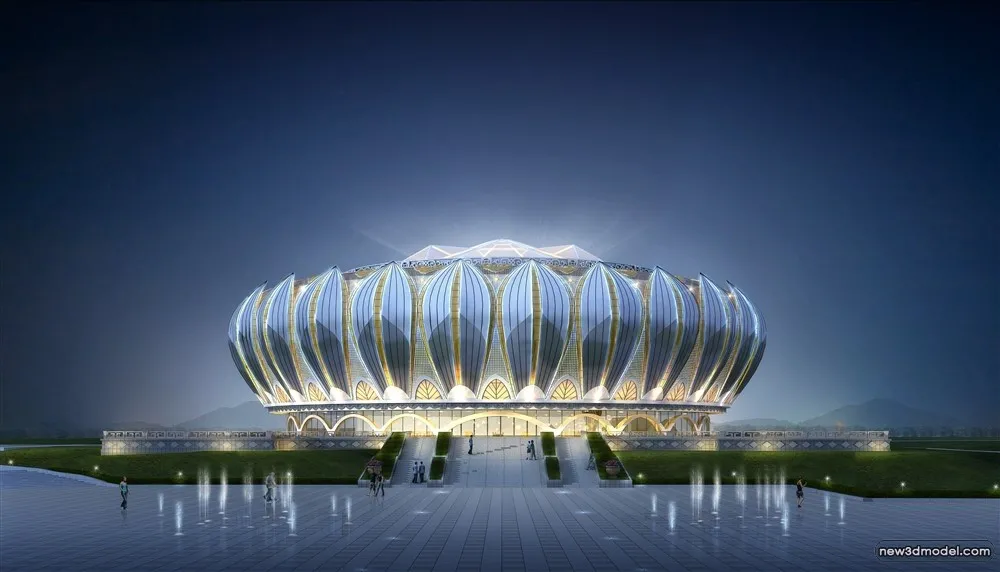 3D Models of Commercial Building – Exterior 3D Scenes – 671 – VRAY