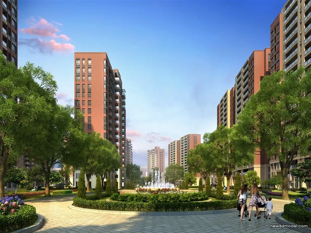 3D Models of Commercial Building – Exterior 3D Scenes – 675 – VRAY