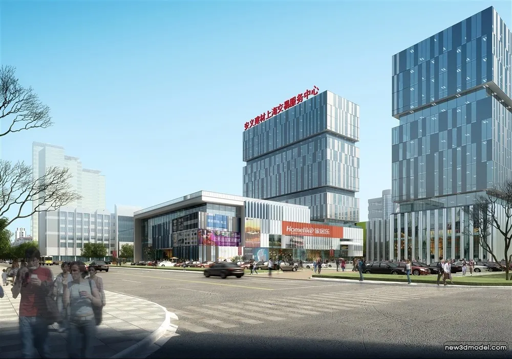 3D Models of Commercial Building – Exterior 3D Scenes – 679 – VRAY