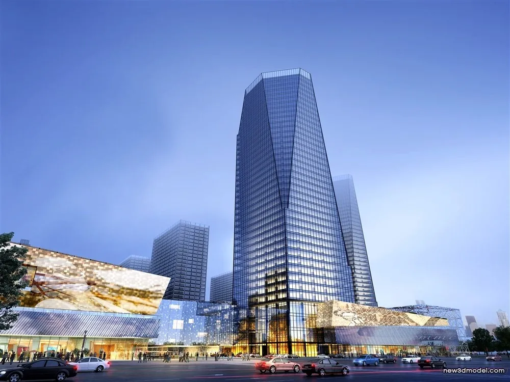 3D Models of Commercial Building – Exterior 3D Scenes – 681 – VRAY