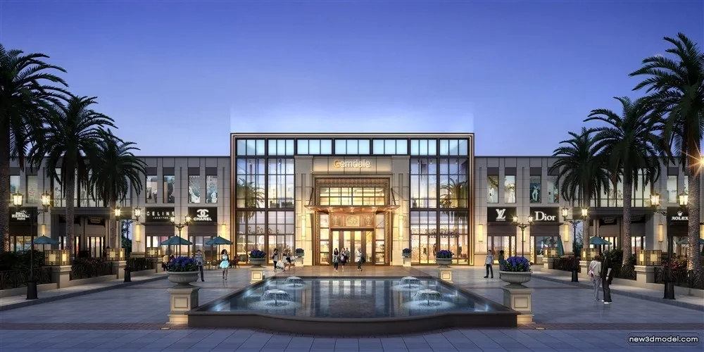 3D Models of Commercial Building – Exterior 3D Scenes – 683 – VRAY