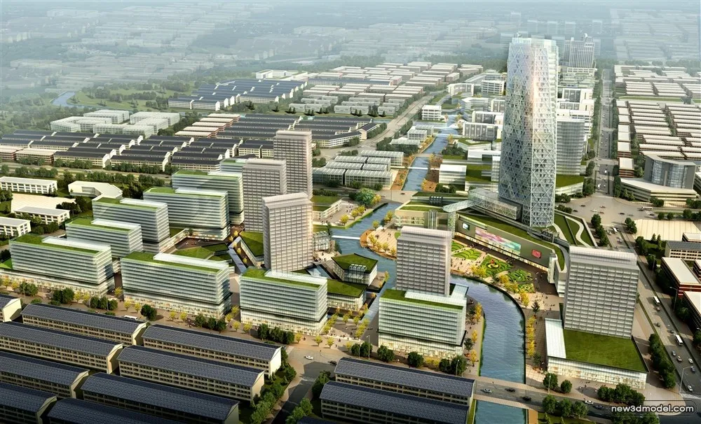 3D Models of Commercial Building – Exterior 3D Scenes – 685 – VRAY