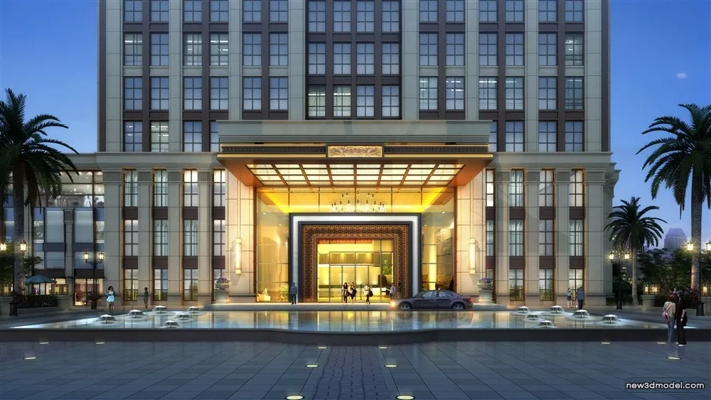 3D Models of Commercial Building – Exterior 3D Scenes – 686 – VRAY