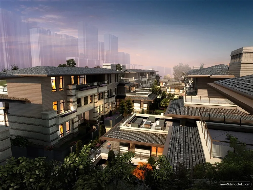 3D Models of Commercial Building – Exterior 3D Scenes – 687 – VRAY