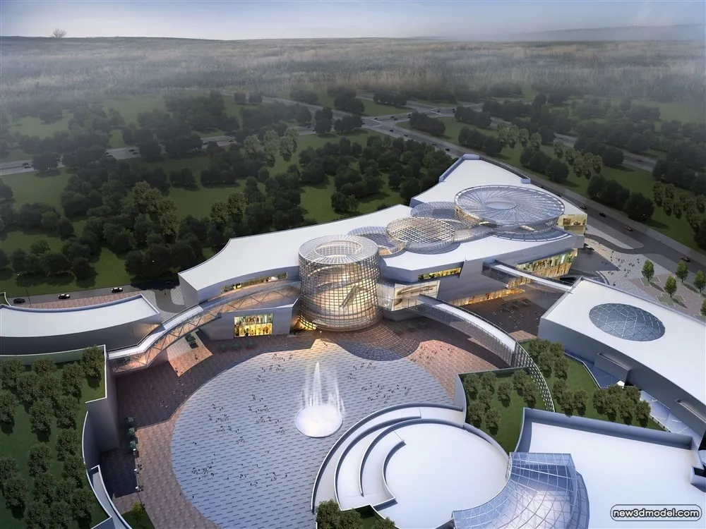 3D Models of Commercial Building – Exterior 3D Scenes – 688 – VRAY