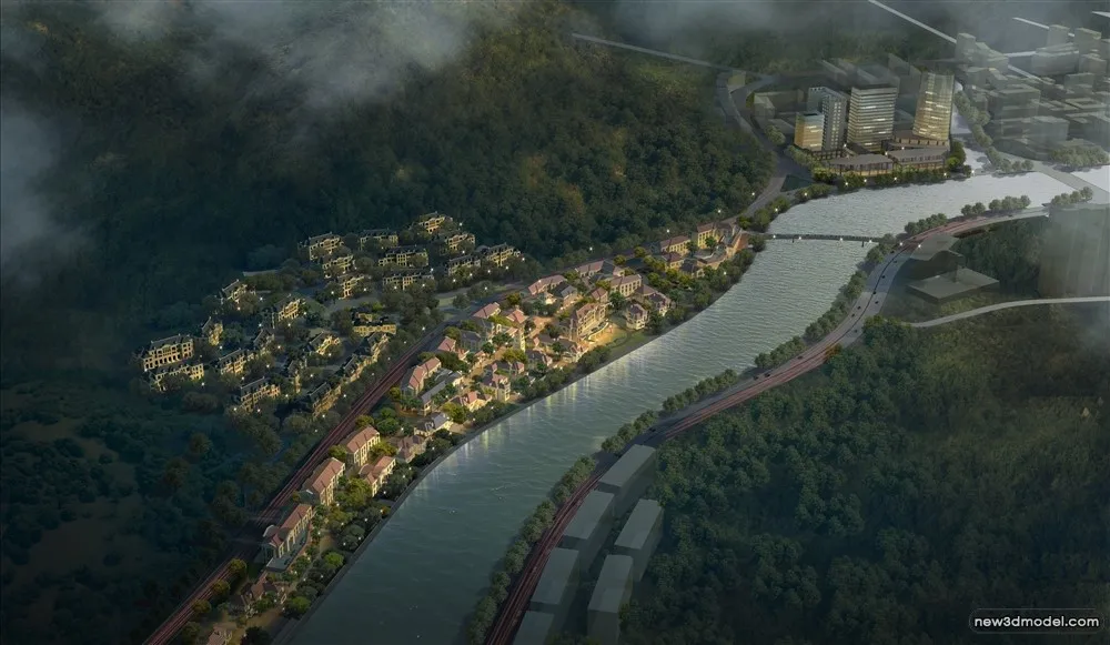 3D Models of Commercial Building – Exterior 3D Scenes – 691 – VRAY