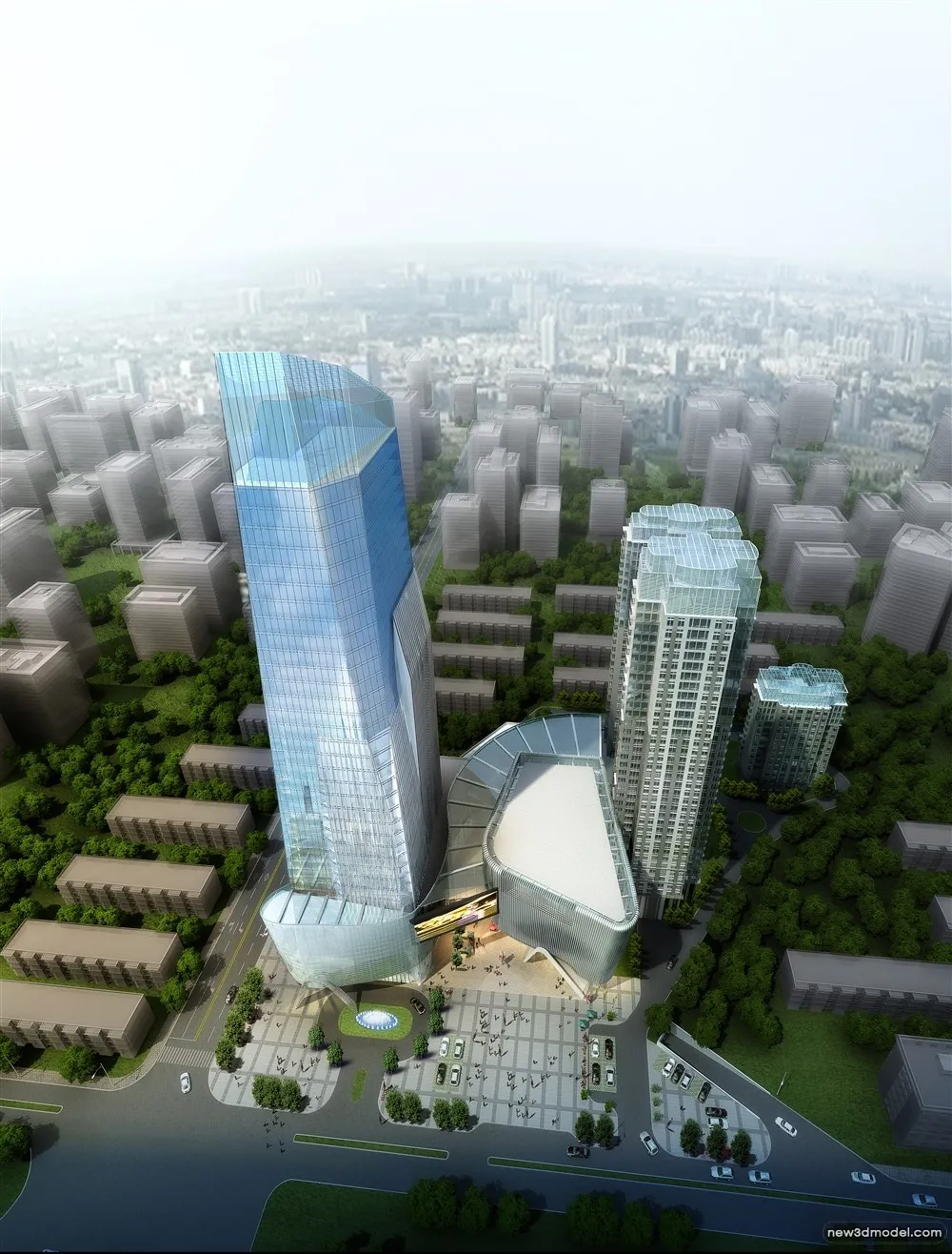 3D Models of Commercial Building – Exterior 3D Scenes – 692 – VRAY