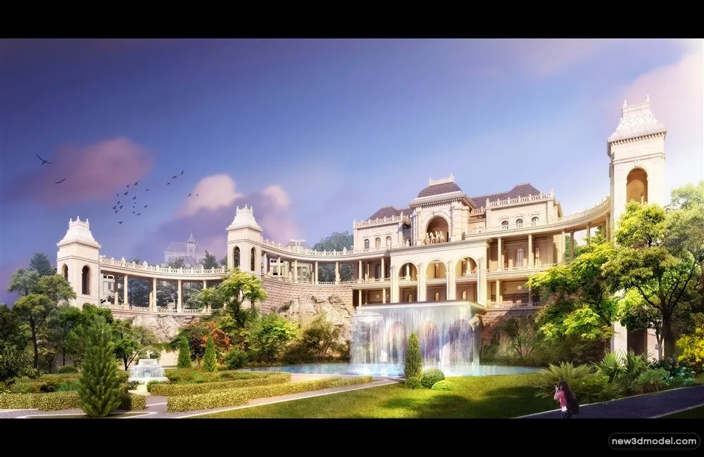 3D Models of Commercial Building – Exterior 3D Scenes – 693 – VRAY