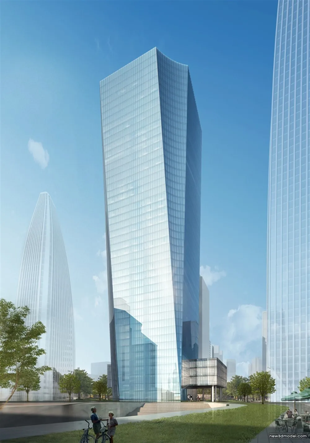 3D Models of Commercial Building – Exterior 3D Scenes – 694 – VRAY