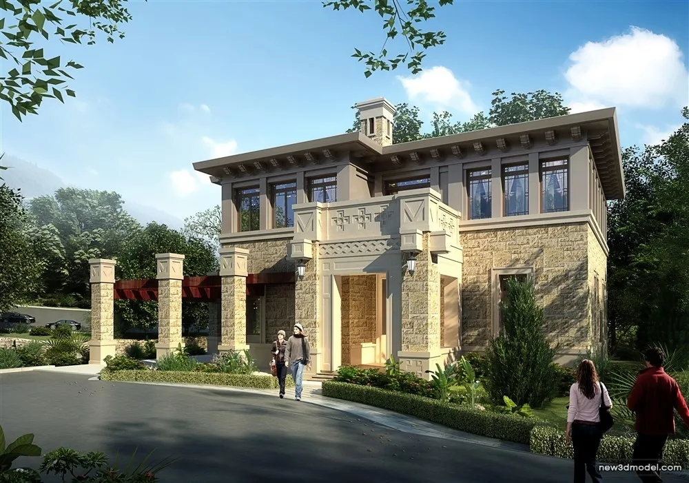 3D Models of Commercial Building – Exterior 3D Scenes – 696 – VRAY