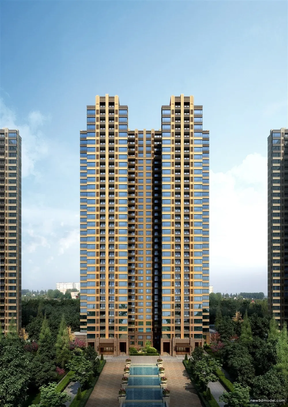 3D Models of Commercial Building – Exterior 3D Scenes – 697 – VRAY